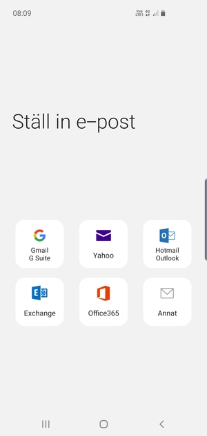 Välj Hotmail Outlook