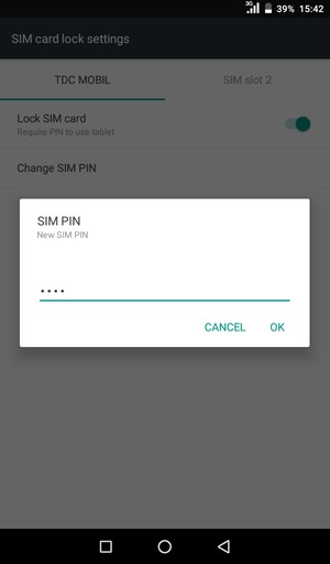 Enter your New SIM PIN and select OK