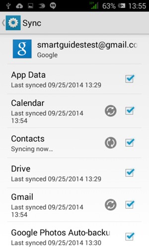 Your contacts from Google will now be synced to your DL750.