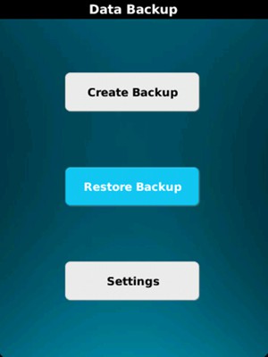 Select Restore Backup