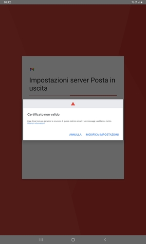 Seleziona MODIFICA IMPOSTAZIONI