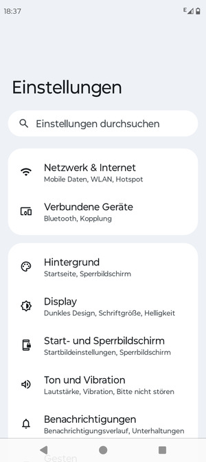 Wählen Sie Netzwerk & Internet