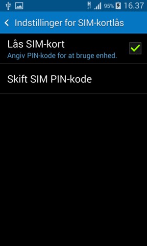 Vælg Skift SIM PIN-kode