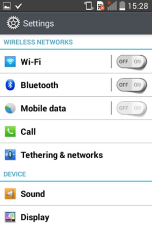 Select Tethering & networks