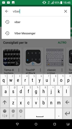 Inserisci il nome dell'app e seleziona Invio