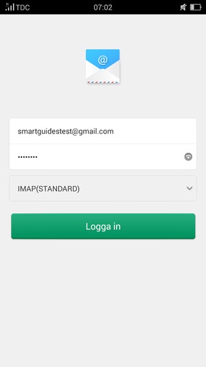 Ange din Gmail- eller Hotmail-adress och lösenord. Välj Logga in