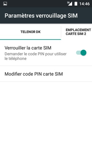 Sélectionnez Digicel et sélectionnez Modifier code PIN carte SIM