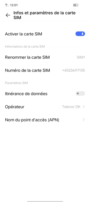 Pour changer de réseau en cas de problèmes de réseau, sélectionnez Opérateur