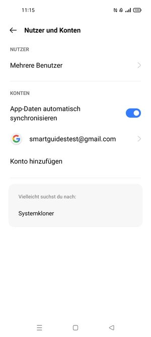 Wählen Sie Ihr Google Konto