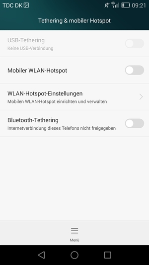 Wählen Sie Mobiler WLAN-Hotspot