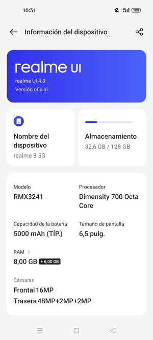 Seleccione realme UI