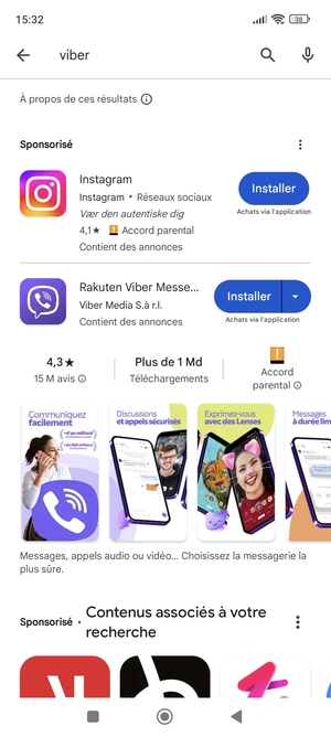 Sélectionnez l'appli