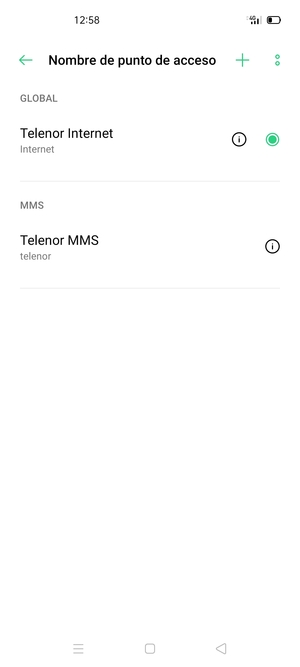 El teléfono ha sido configurado para MMS