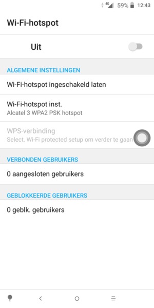 Schakel Wi-Fi-hotspot in