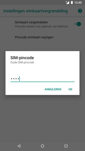 Voer uw Oude SIM-pincode in en selecteer OK