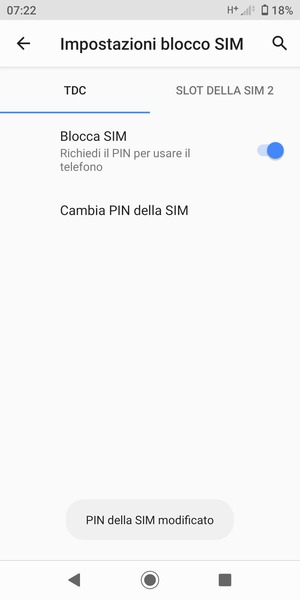 Il tuo PIN della SIM è stato modificato