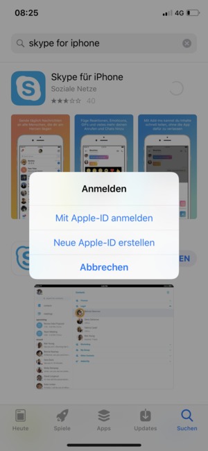 Wählen Sie Mit Apple-ID anmelden
