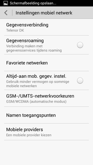 Selecteer GSM-/UMTS-netwerkvoorkeuren