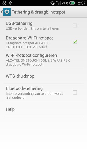 Selecteer Wifi-hotspot configureren