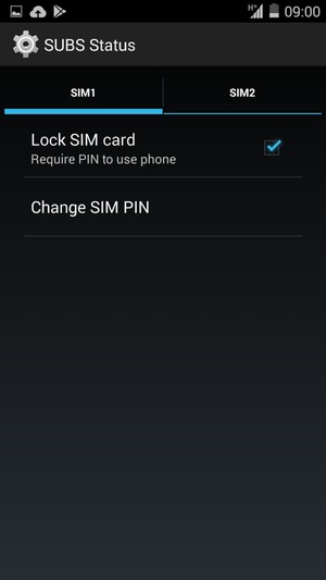 Select SIM1 or SIM2 and select Change SIM PIN