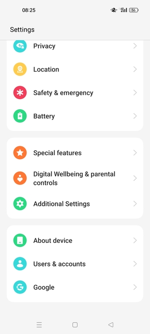 Scroll to and select Additional Settings