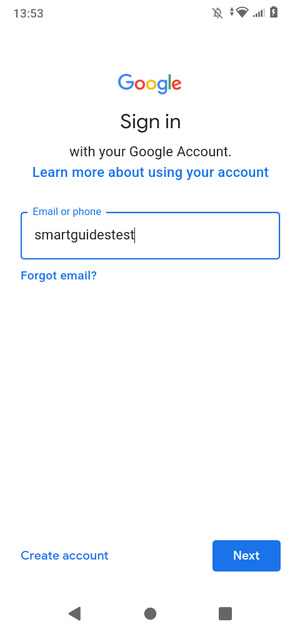 Enter your email address and select Next