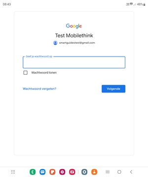 Voer uw Gmail wachtwoord in en selecteer Volgende