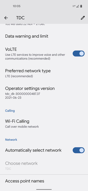 To change network if network problems occur, turn off Automatically select network