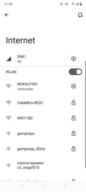 Sie sind nun mit dem WLAN-Netzwerk verbunden