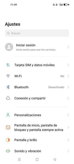 Seleccione Tarjeta SIM y datos móviles