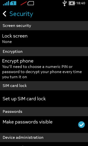 Select Lock screen