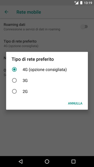 Seleziona la tua opzione preferita