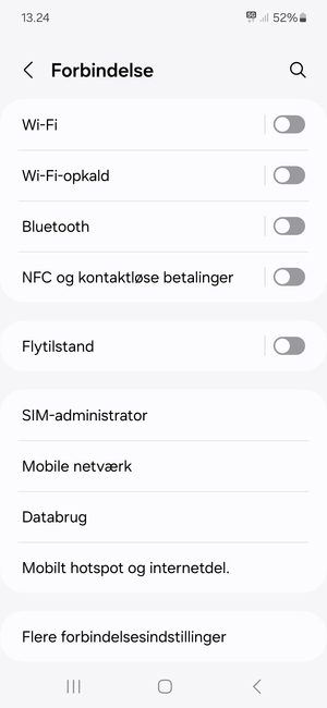 Vælg Mobile netværk