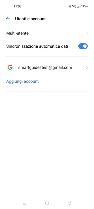 Seleziona il tuo account Google