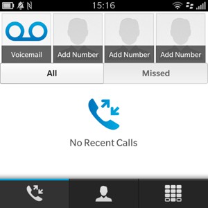 To access your voicemail, select Voicemail