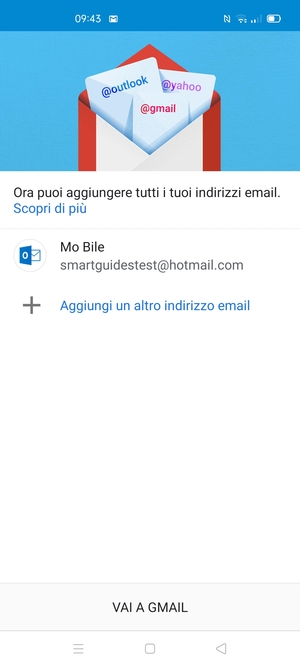 Seleziona VAI A GMAIL