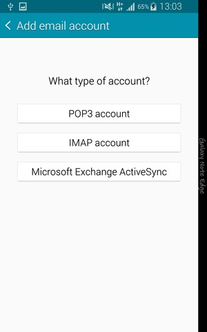 Select Microsoft Exchange ActiveSync