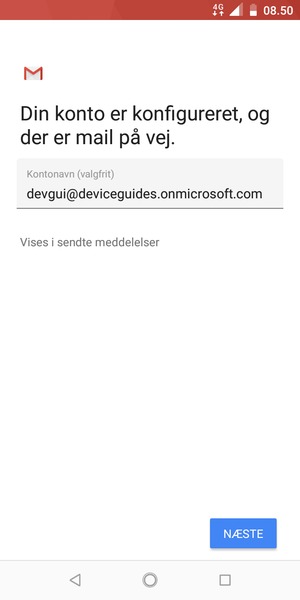 Giv din konto et navn og vælg NÆSTE