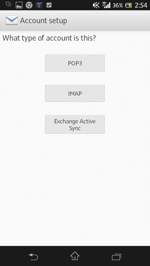 Select Exchange Active Sync