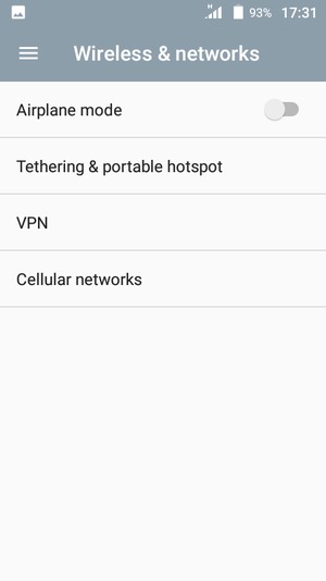Select Cellular networks / Mobile networks