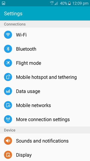 Select Mobile hotspot and tethering