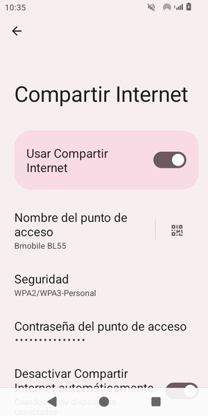 El teléfono ha sido configurado para su uso como módem