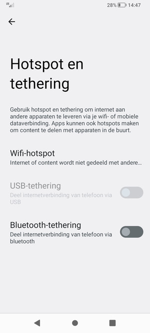 Selecteer Wifi- hotspot