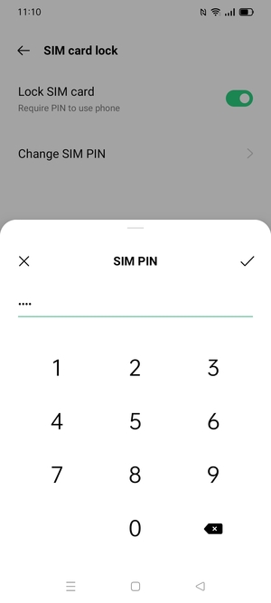 Enter your Current PIN for the SIM card and select OK