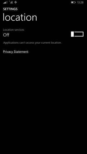 Turn off Location services