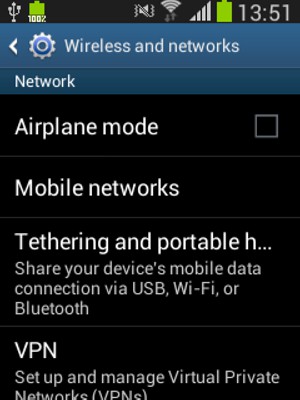 Select Tethering and portable h...