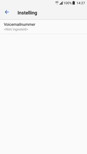 Selecteer Voicemailnummer