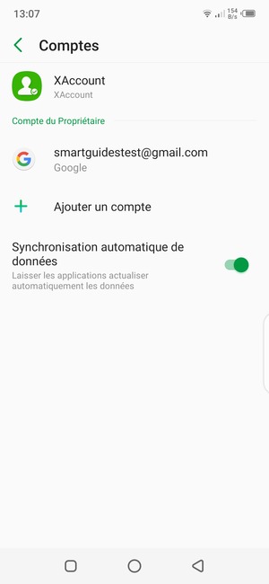 Sélectionnez votre compte Google