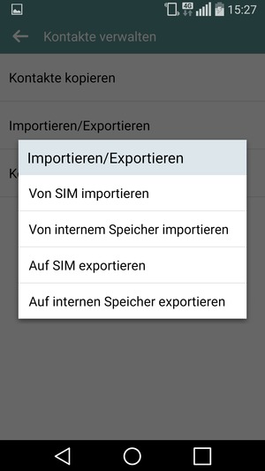 Wählen Sie Von SIM importieren