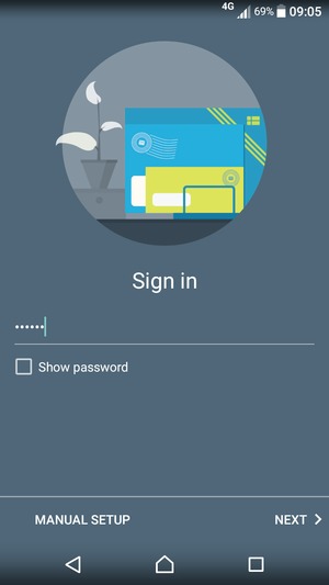 Enter your password and select MANUAL SETUP